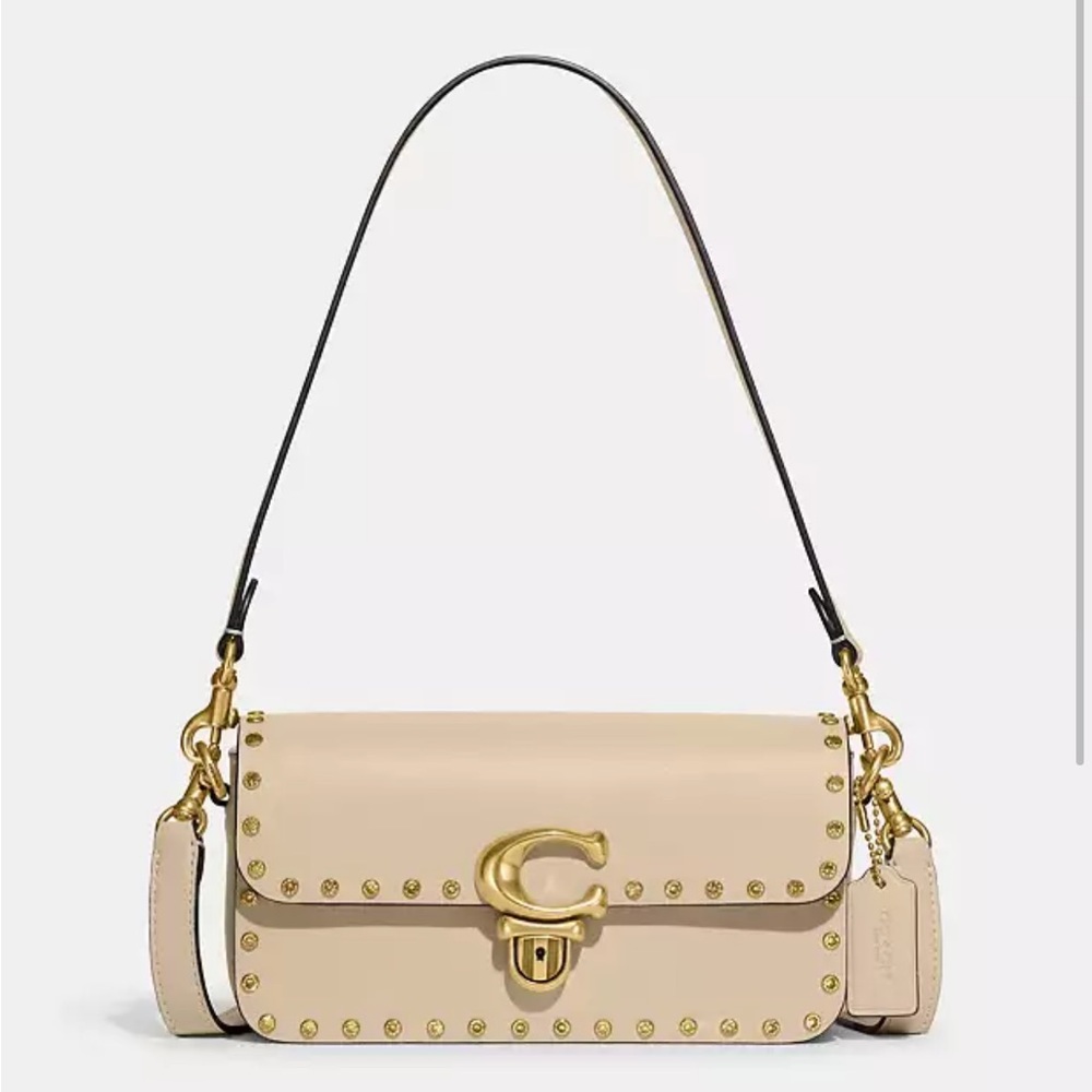 Coach Crystal Studded Studio Baguette Bag Shoulder & Crossbody